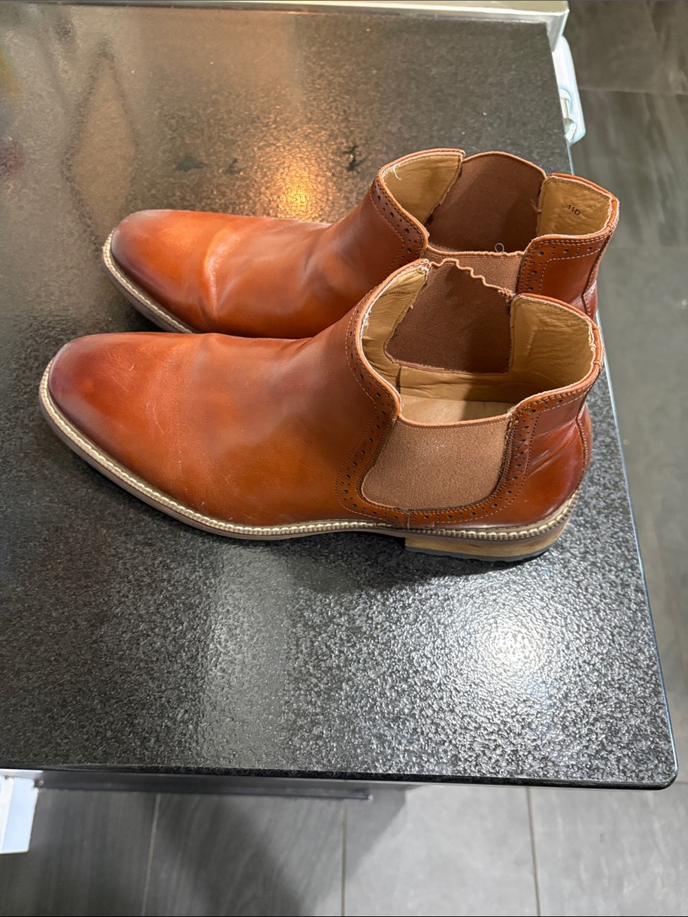 Joseph Abboud Tan Leather Chukka Boots